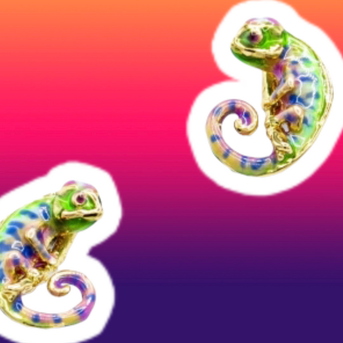 Chameleon Stud Earrings by Bill Skinner - The Hirst Collection