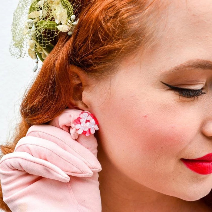 Erstwilder Heartfelt Hydrangea Pink Earrings 2019 - The Hirst Collection
