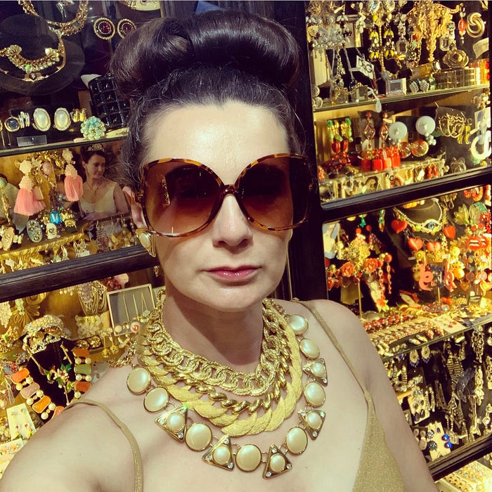 Statement Textured Chunky Vintage Gold Chain Necklace
