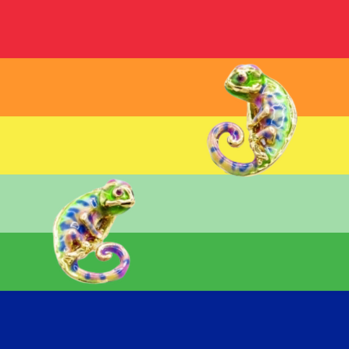 Chameleon Stud Earrings by Bill Skinner - The Hirst Collection