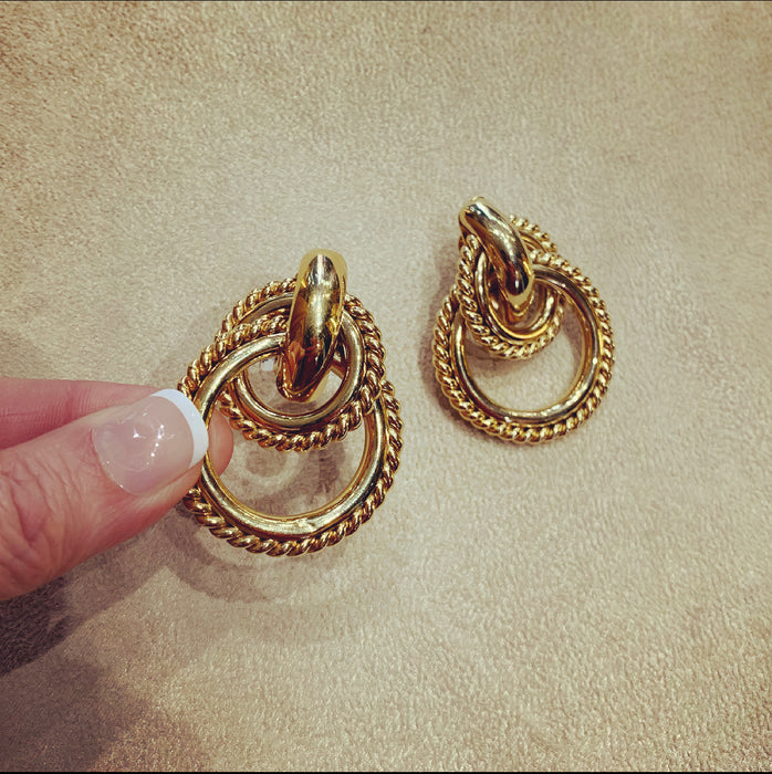 Givenchy Rope Gold Hoop Clip on earrings - The Hirst Collection