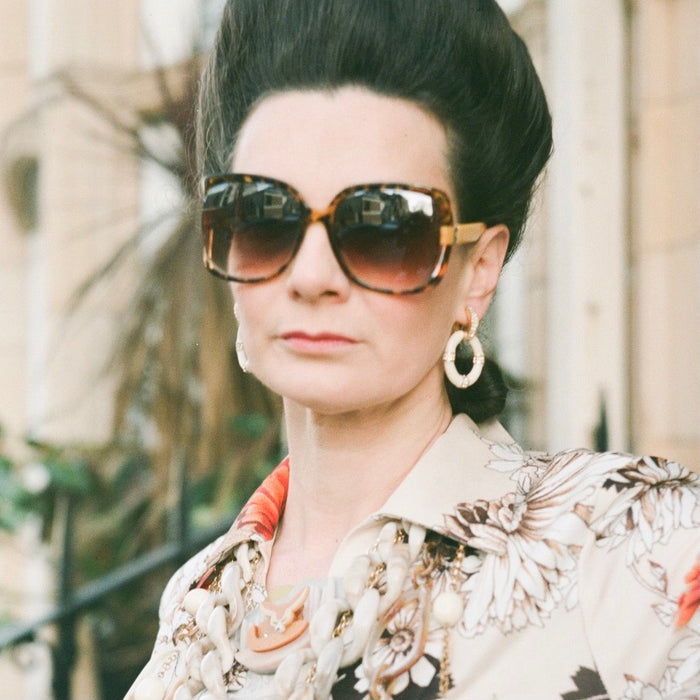 Cream Khaki Acrylic chain necklace - The Hirst Collection