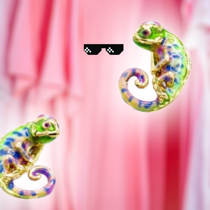 Chameleon Stud Earrings by Bill Skinner - The Hirst Collection