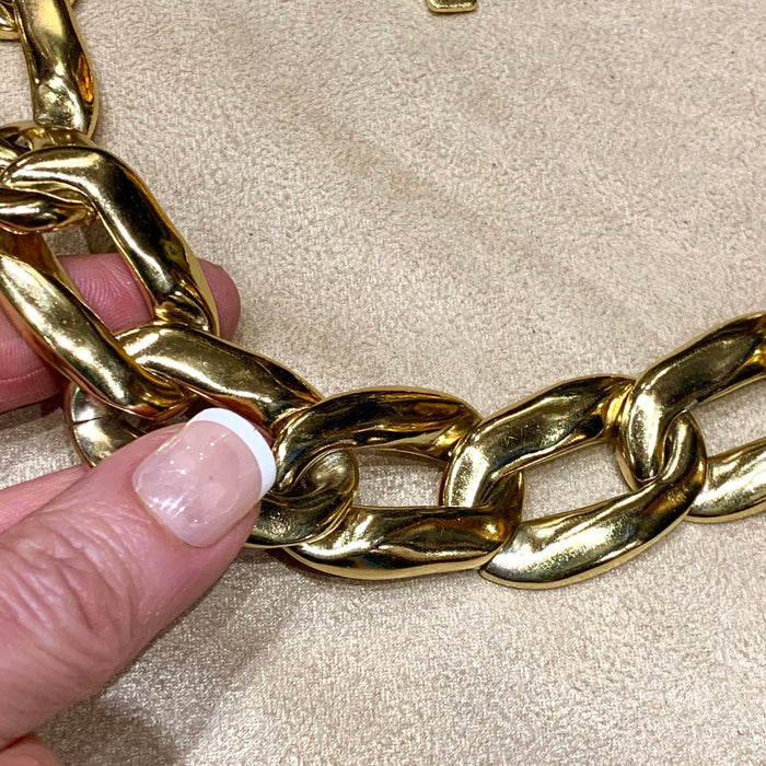 Yves Saint Laurent Vintage Thick Gold chain necklace - The Hirst Collection