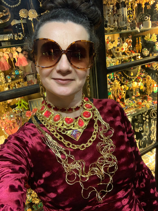 Edouard Rambaud Red heart necklace