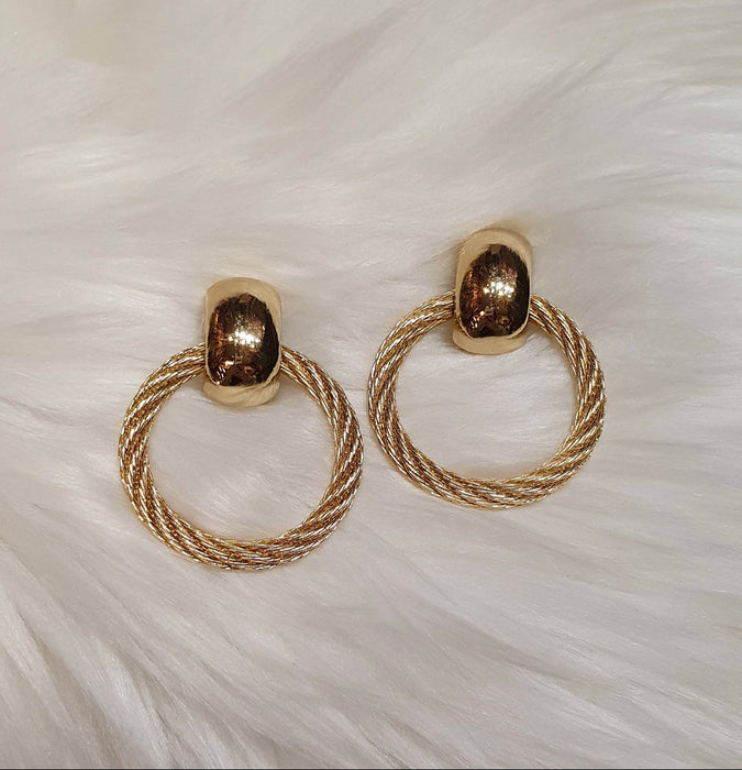Dior gold hoop earrings - The Hirst Collection