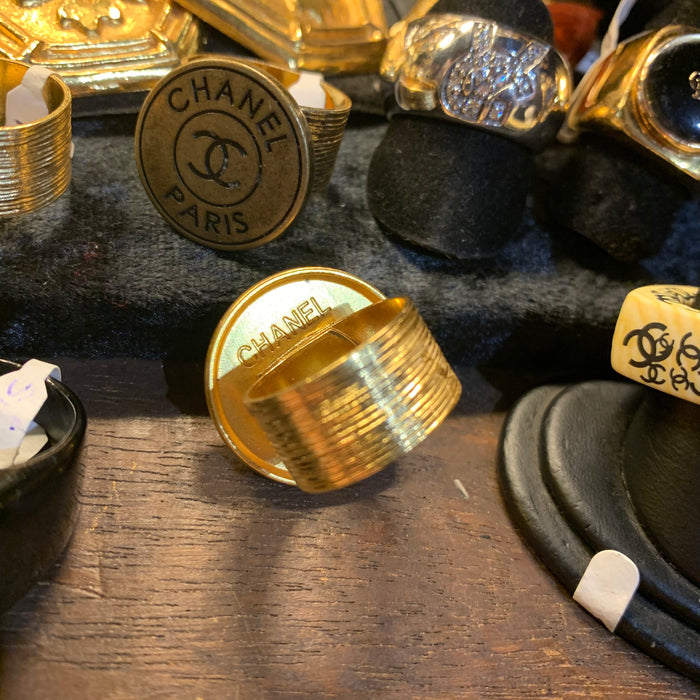 Vintage Chanel Button ring - The Hirst Collection