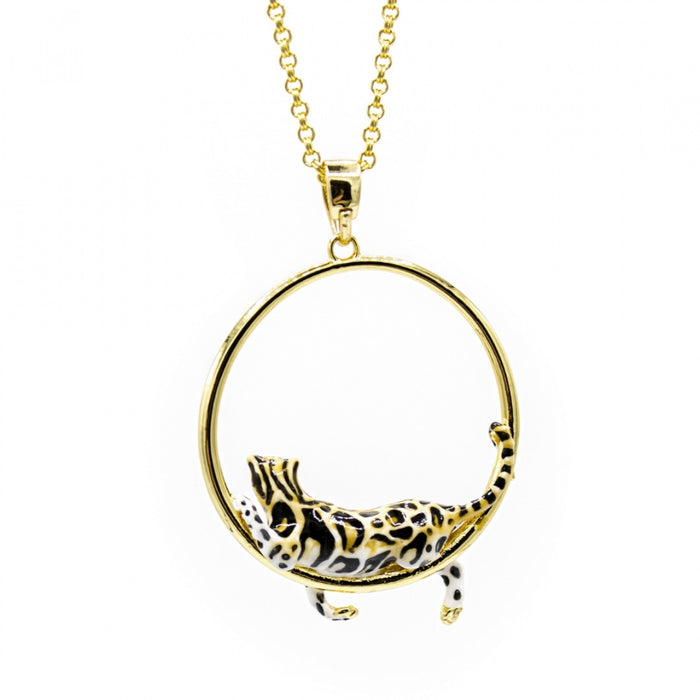 Clouded Leopard Pendant Necklace by Bill Skinner - The Hirst Collection