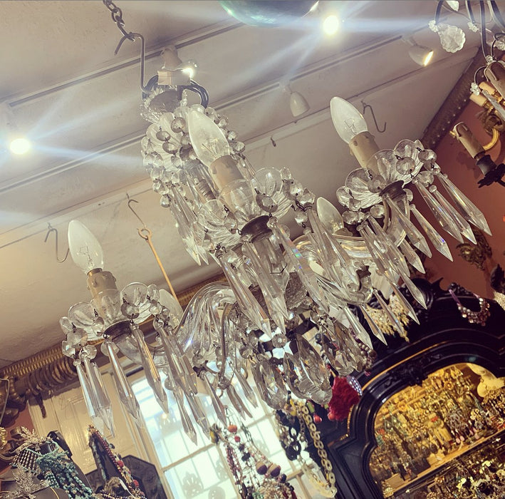 Rare English Glass Chandelier 19th Century - The Hirst Collection