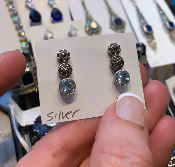 Blue Topaz Dot earrings