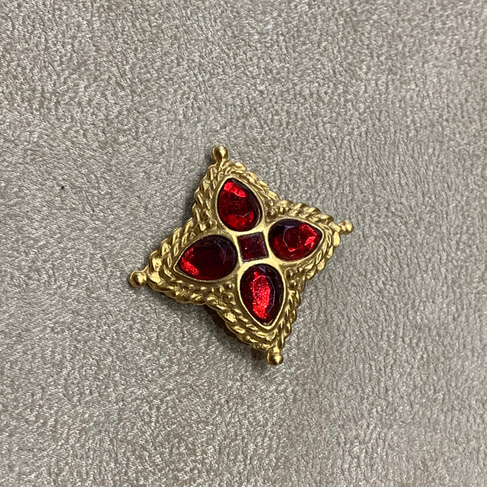 Red star cross Brooch by Rima Ariss Gold - The Hirst Collection