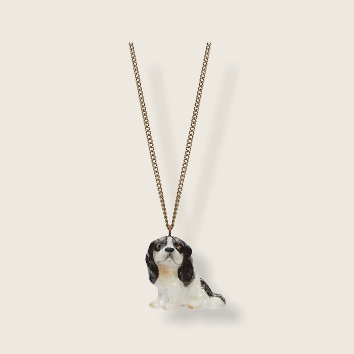 Black King Charles Spaniel dog Pendant by And Mary - The Hirst Collection