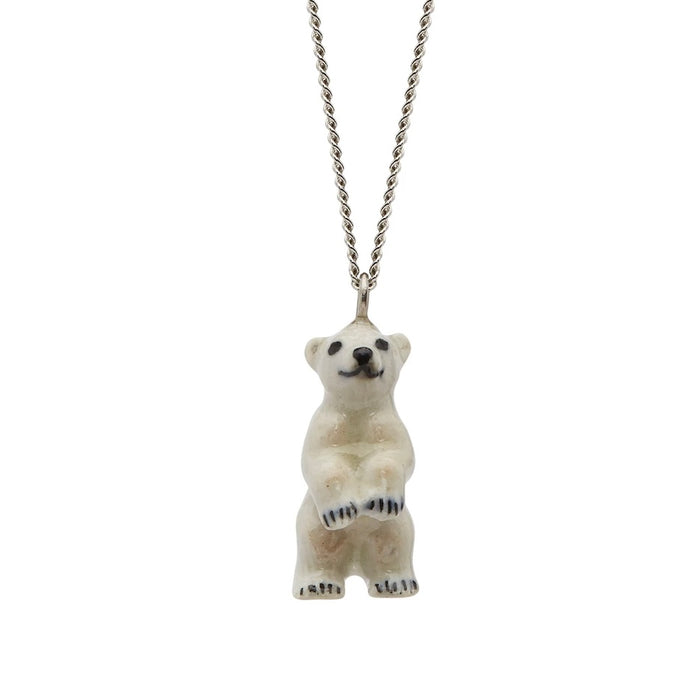 Baby Polar Bear Pendant Necklace by And Mary
