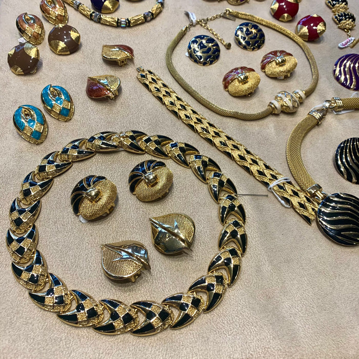 Balenciaga Necklace Black and Gold Enamel - The Hirst Collection