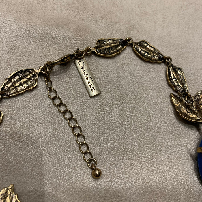 Blue Oscar De La Renta Statement Necklace - The Hirst Collection