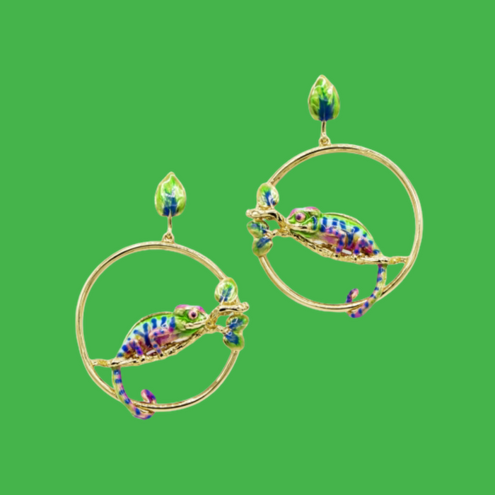 Chameleon Hoop Earrings by Bill Skinner - The Hirst Collection
