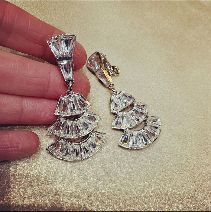 Yves Saint Laurent Crystal Statement earrings - The Hirst Collection