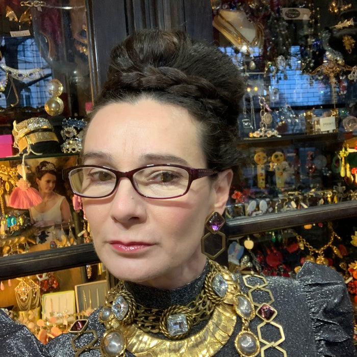 Yves Saint Laurent Purple Earrings - The Hirst Collection