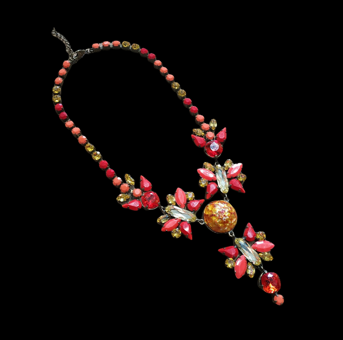 Frangos fire butterfly burnt orange  Necklace - The Hirst Collection