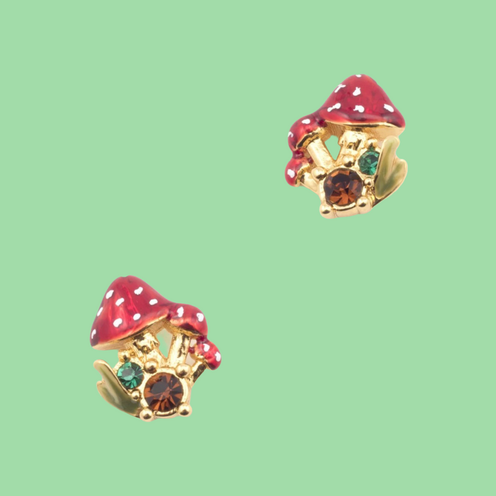 Toadstool earrings by Bill Skinner Mushrooms - The Hirst Collection