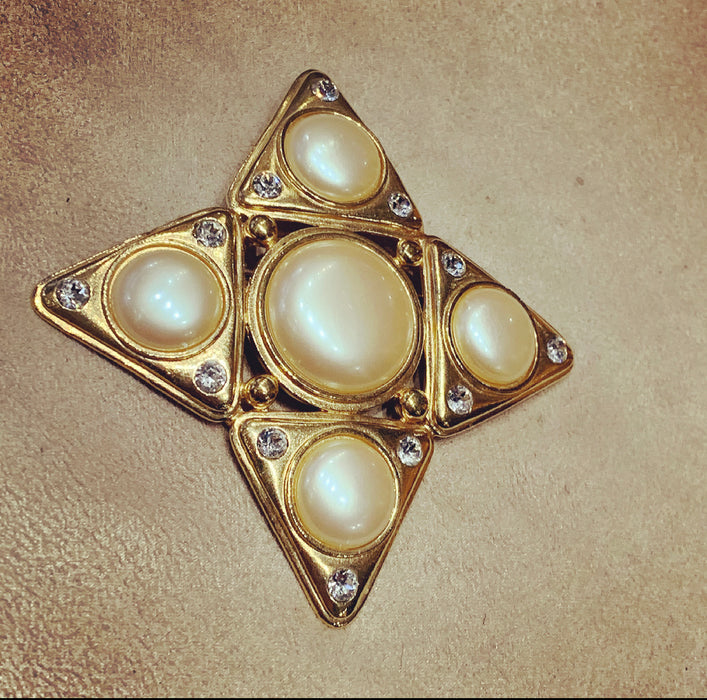 Yves Saint Laurent Pearl Statement brooch - The Hirst Collection