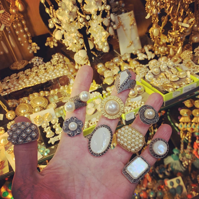 Vintage Chanel Button ring - The Hirst Collection