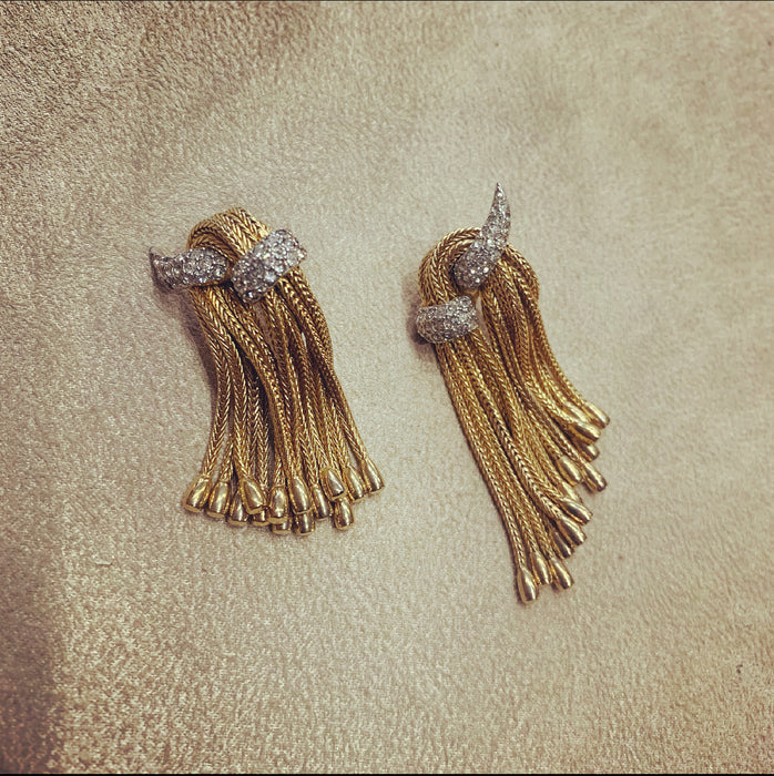 Tassel Gold Vintage earrings by Boucher - The Hirst Collection