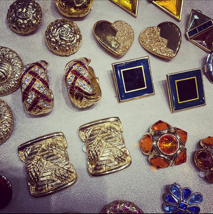 Yves Saint Laurent Statement Gold Plaited Earrings - The Hirst Collection