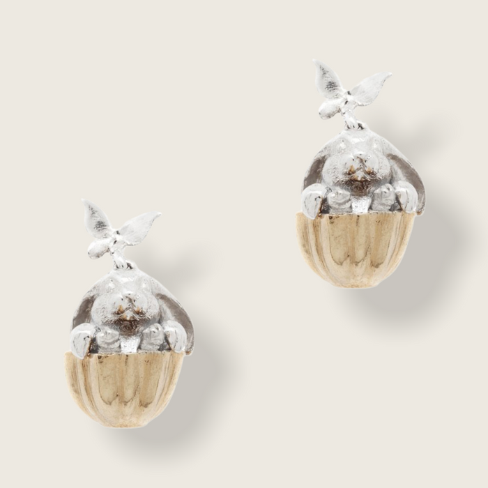 Teapot Bunny Earrings by Bill Skinner Tea party collection - The Hirst Collection