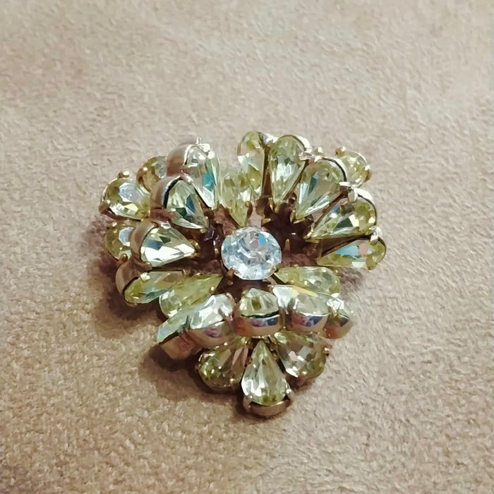 Mitchel Maer Vintage pale yellow brooch
