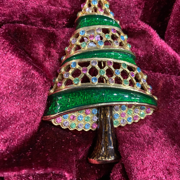 Christmas Tree Brooch by Cristobal London - The Hirst Collection