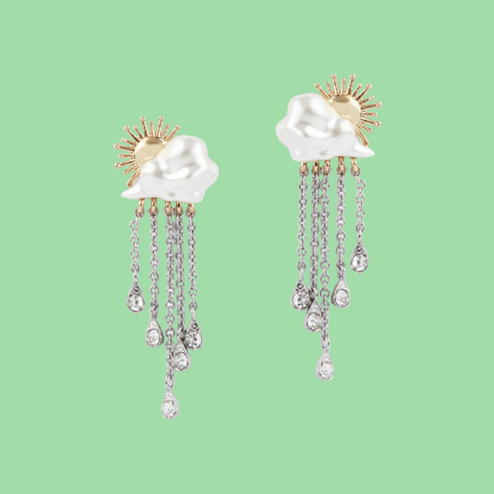 Cloud Statement Earrings by Bill Skinner