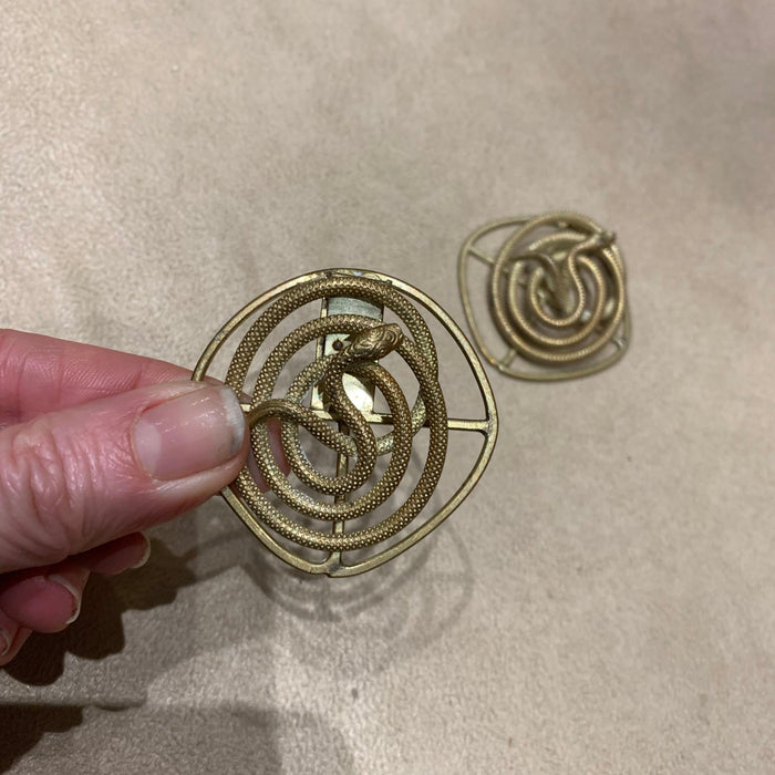 Egyptian Revival Snake dress clips - The Hirst Collection