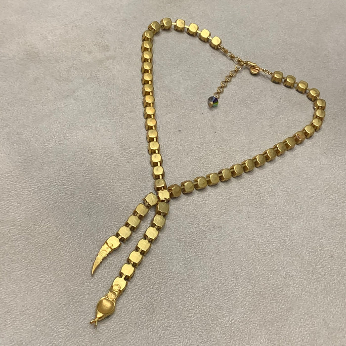 Askew London Snake Necklace with rainbow glass - The Hirst Collection