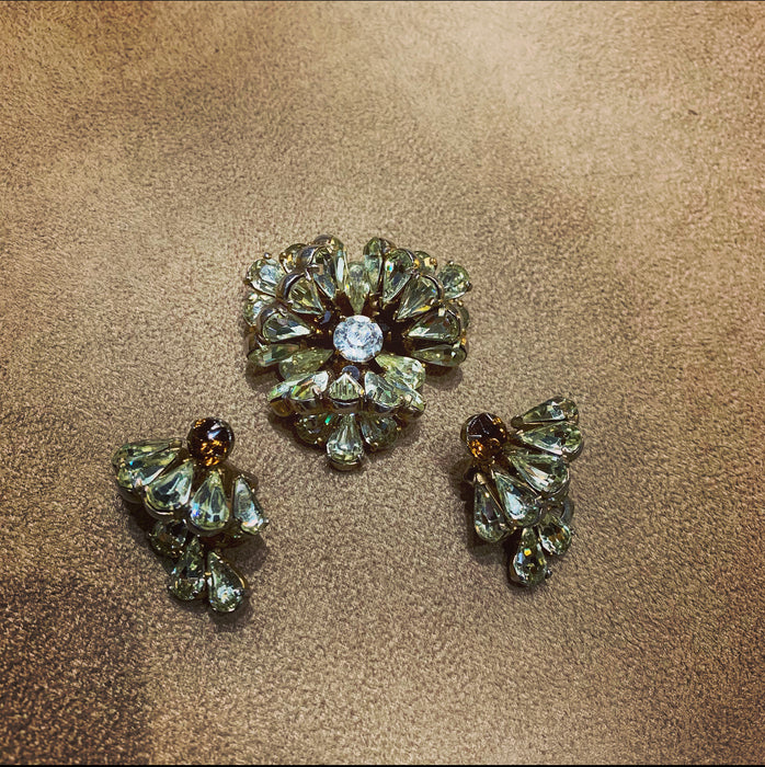 Mitchel Maer Vintage pale yellow brooch