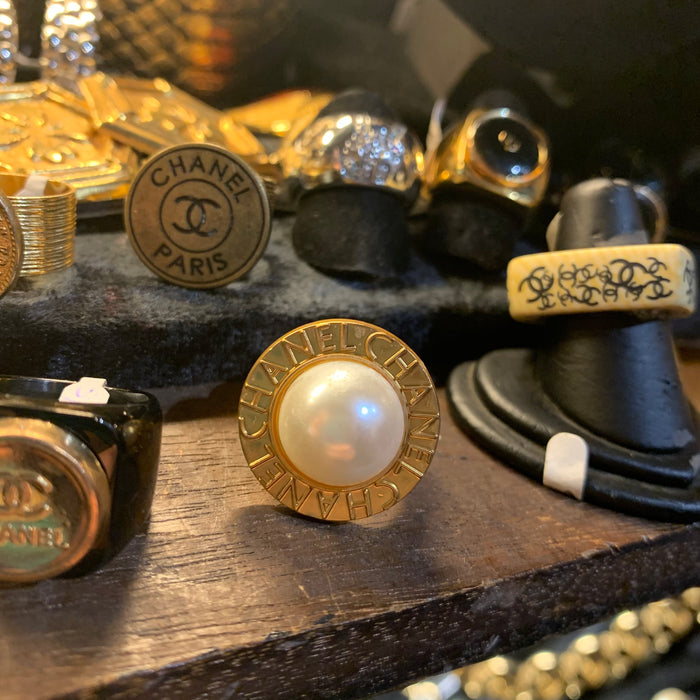 Vintage Chanel Button ring - The Hirst Collection