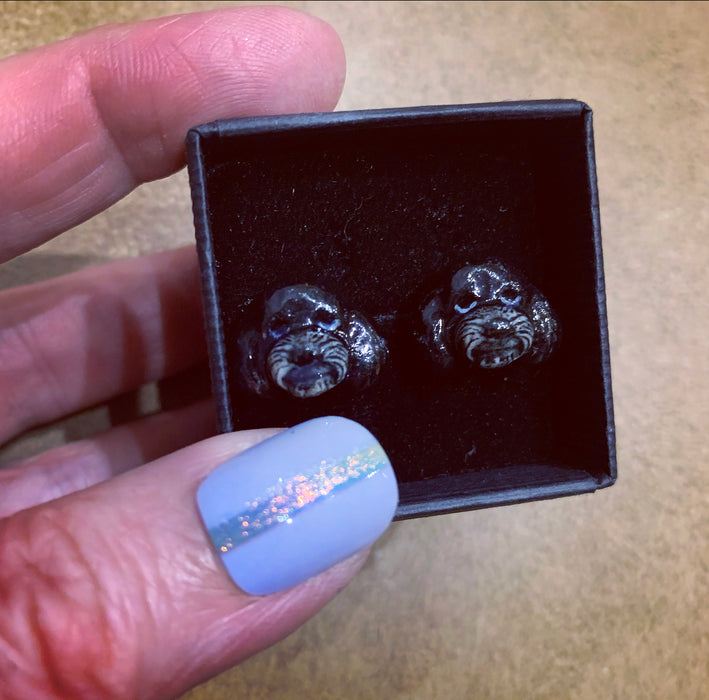 Black Poodle Cockerpoo Head Stud Earrings by And Mary - The Hirst Collection