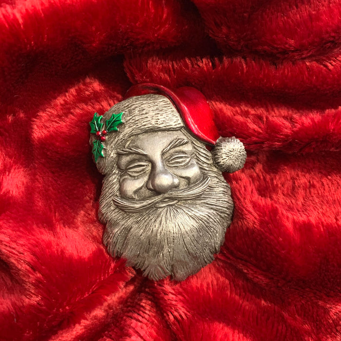 Father Christmas brooch by JJ - The Hirst Collection