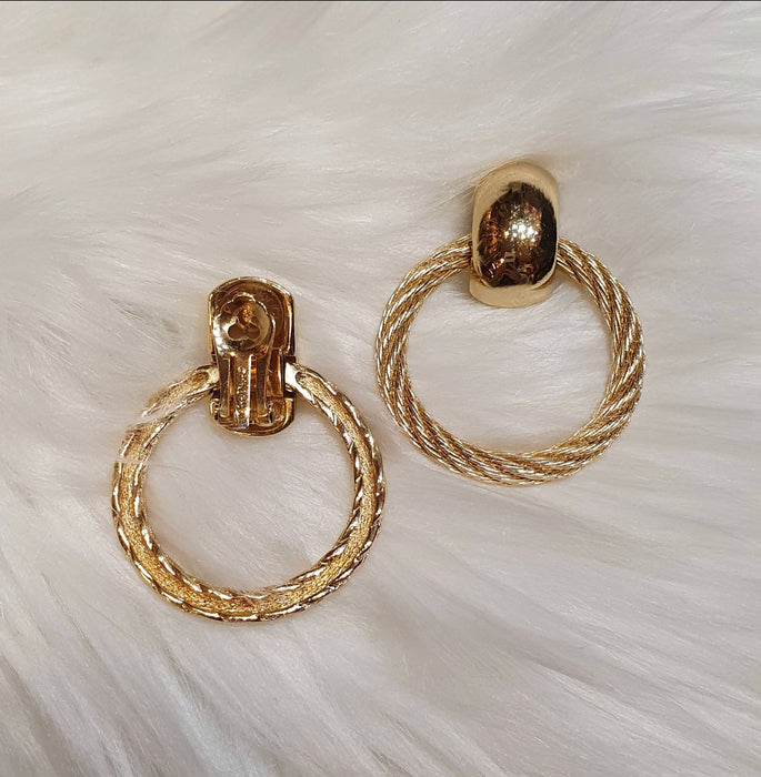 Dior gold hoop earrings - The Hirst Collection
