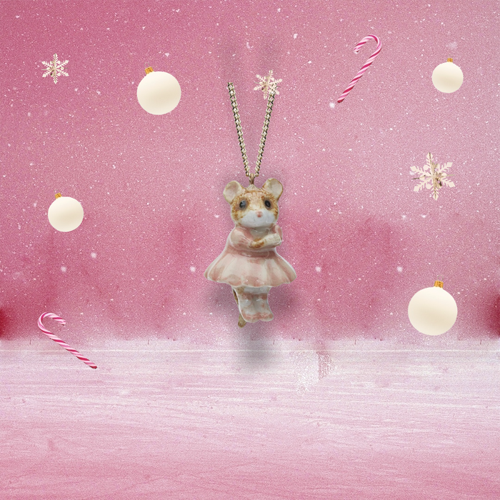 Ballerina Mouse Necklace by AndMary