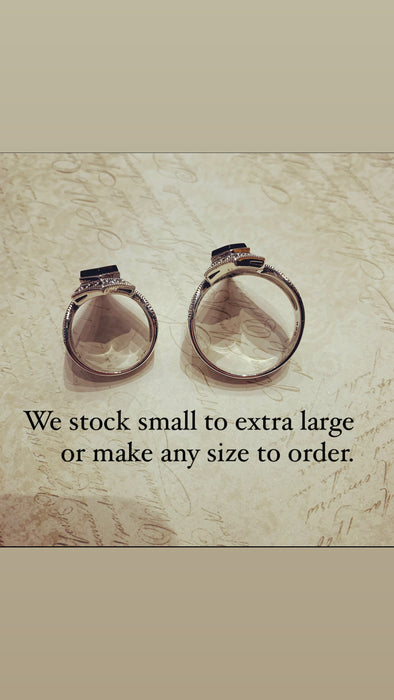 Black onyx Art Deco Ring Pointed - The Hirst Collection