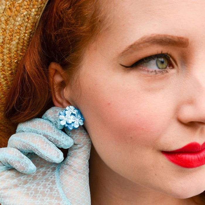 Erstwilder Heartfelt Hydrangea Blue Earrings - The Hirst Collection