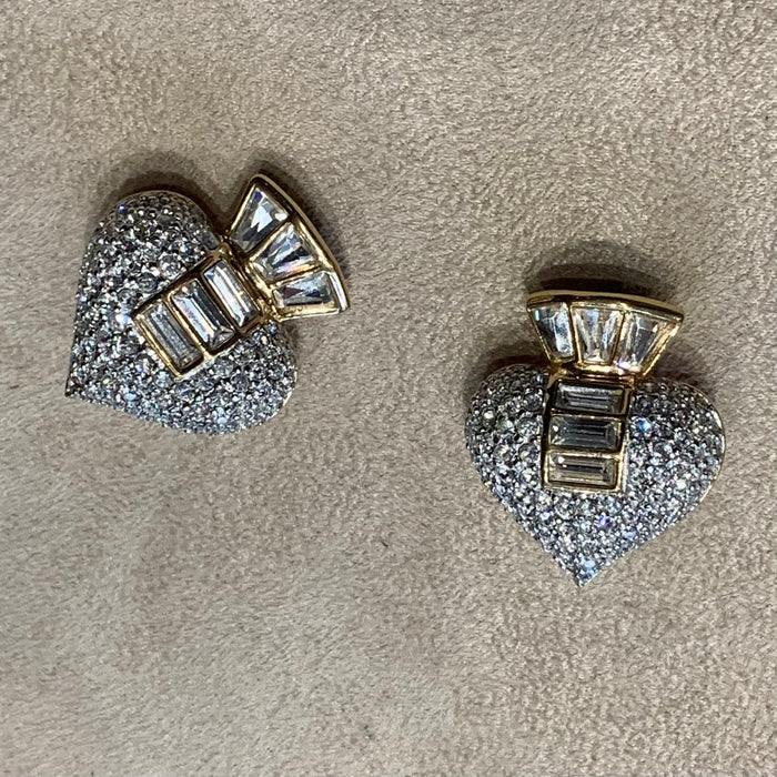 Crystal Heart Earrings by Swarovski - The Hirst Collection