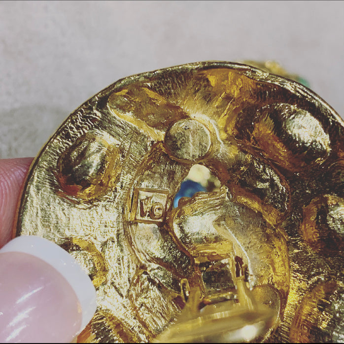 Les Bernard Pastel gold clip in earrings - The Hirst Collection