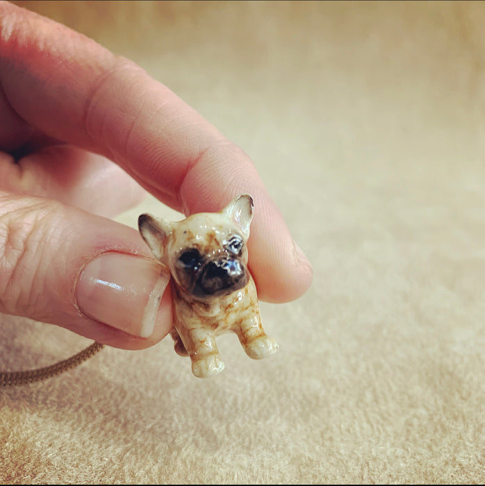 Brown French Bull Dog Pendant by And Mary - The Hirst Collection