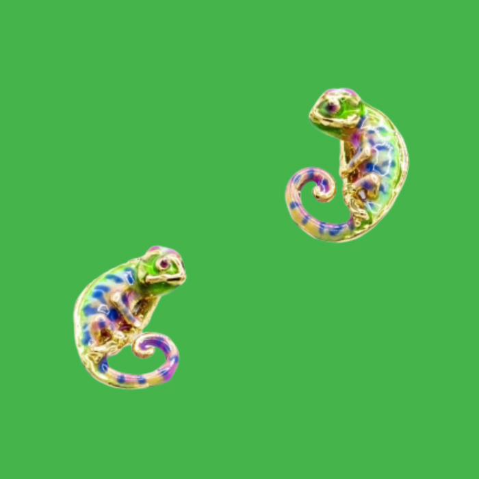 Chameleon Stud Earrings by Bill Skinner - The Hirst Collection
