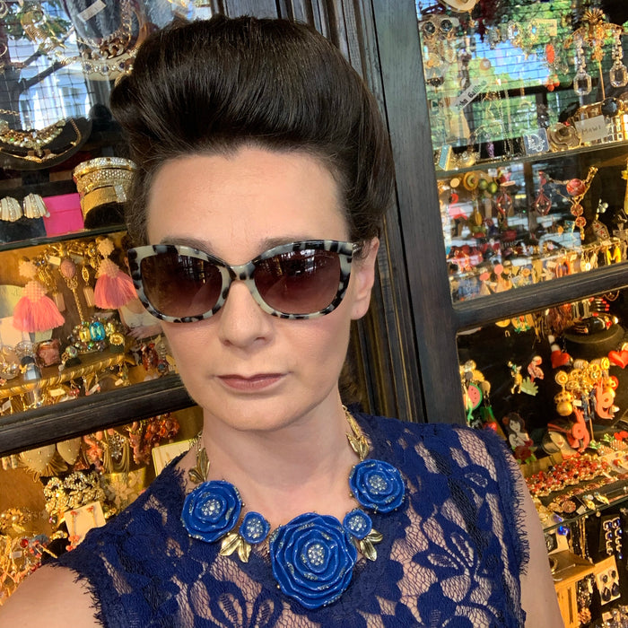 Blue Oscar De La Renta Statement Necklace - The Hirst Collection