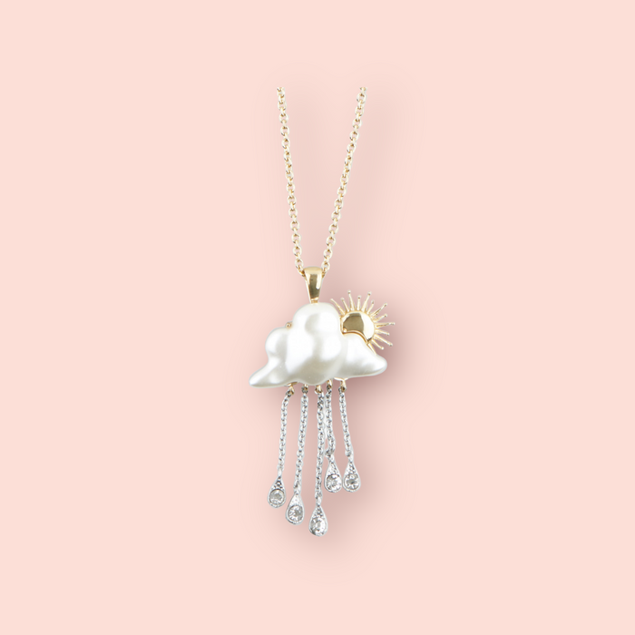Cloud drop necklace by Bill Skinner