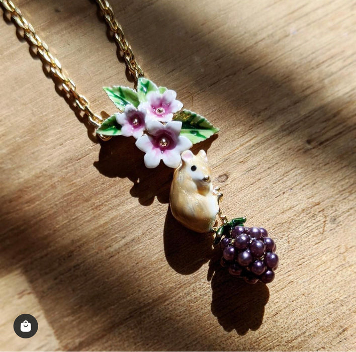 Blackberry and Mouse pendant by Bill Skinner - The Hirst Collection