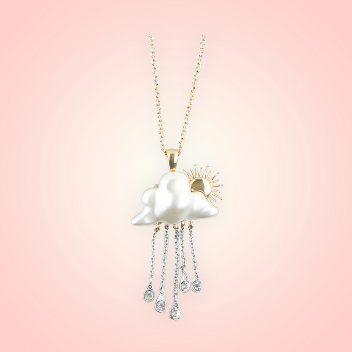 Cloud drop necklace by Bill Skinner